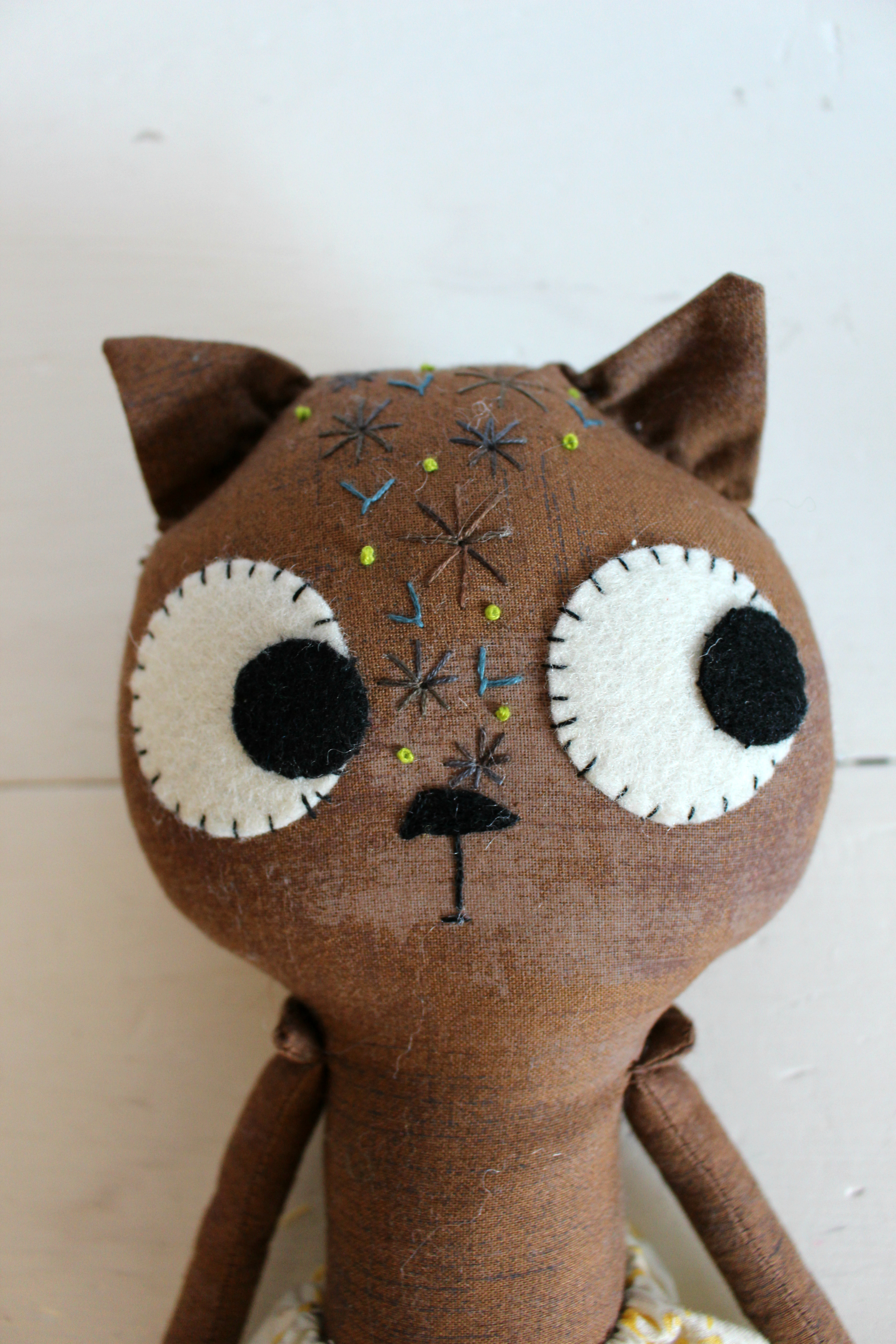 close up cat doll portrait